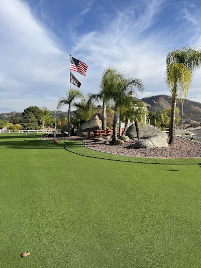 Boulder & Turf Feature